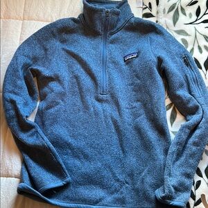 Blue Half-Zip Fleece Pullover